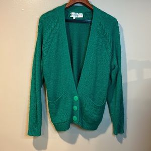 Emerald Green Women's Cardigan Sweater